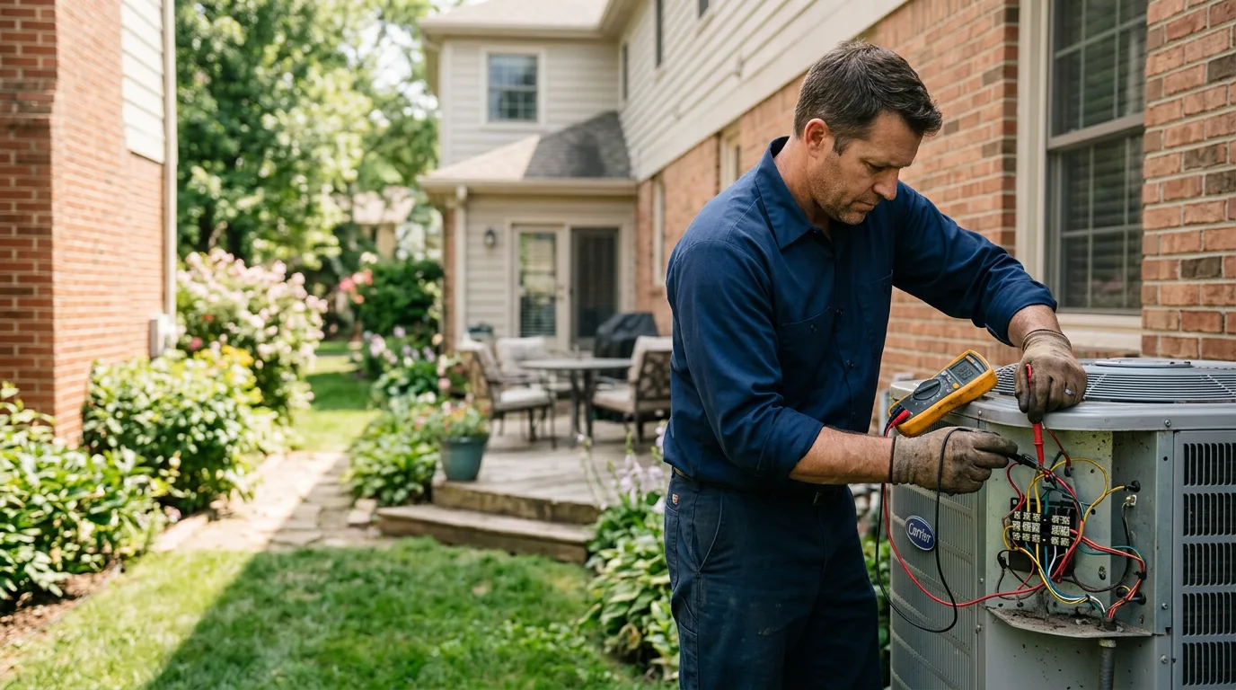HVAC technician working near Harford, PA